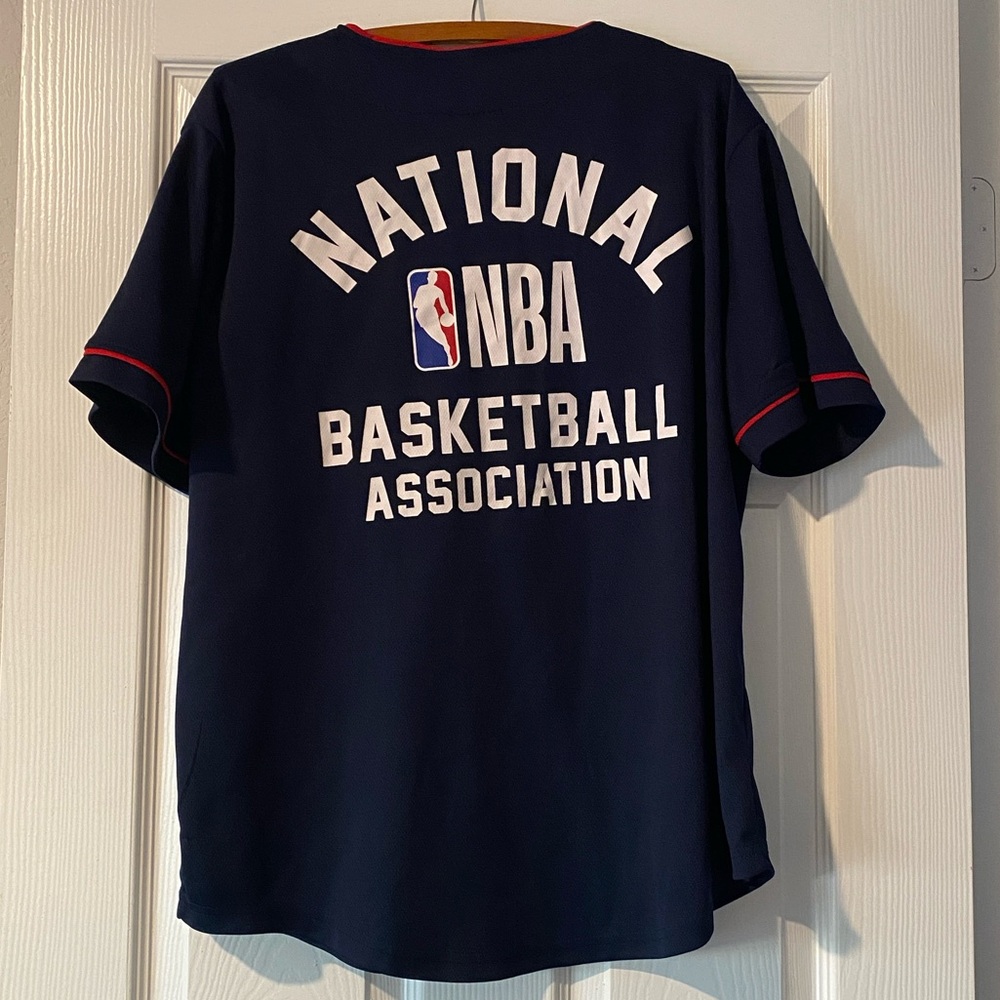 NBA Dark Blue Shirt with Red Trim